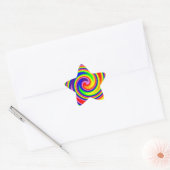 Sticker Étoile Brillante spirale des couleurs arc-en-ciel Douce f (Enveloppe)