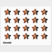 Sticker Étoile Brown Noir Noir Faux Cowhide (Feuille)