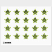 Sticker Étoile Bubbles Doodle Character pour le robot Android™ (Feuille)