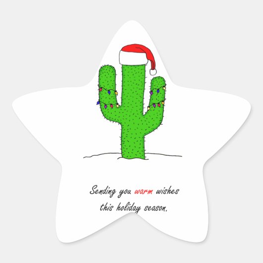 Sticker Étoile Cactus Christmas (Devant)