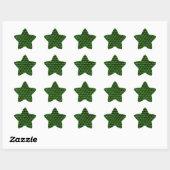 Sticker Étoile Caméléon mignon vert (Feuille)
