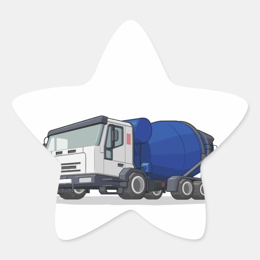 Sticker Étoile Camion Mélangeur de ciment (Devant)