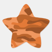 Sticker Étoile Camo Monocolor Espagnol Orange (Devant)
