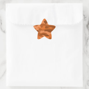 Sticker Étoile Camo Monocolor Espagnol Orange