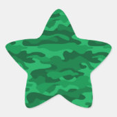 Sticker Étoile Camo Monocolor Vert Espagnol (Devant)