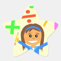 Caricature pour fille en maths