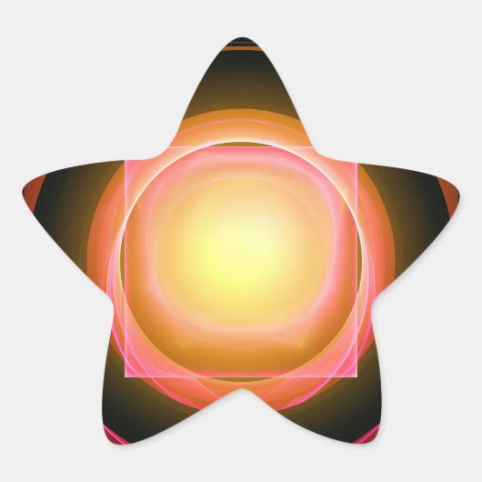 Sticker Étoile Carré Peg dans un trou rond (Devant)