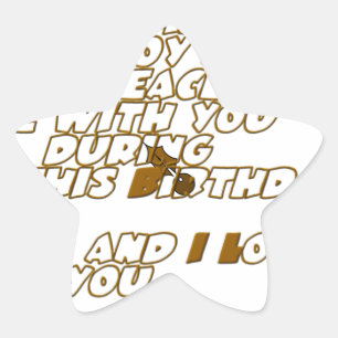 Sticker Étoile Carte d'anniversaire pour un ami chrétien