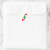Sticker Étoile Carte du drapeau du Liban (Sac)