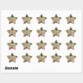 Sticker Étoile Carte du monde (Feuille)