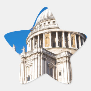 Sticker Étoile Cathédrale St Paul Londres avec ciel bleu