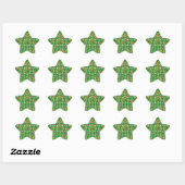 Sticker Étoile Celtic knot Irish Braid Pattern Green Pretty (Feuille)