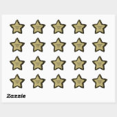 Sticker Étoile Centenaire 100e anniversaire Black and Gold Star (Feuille)