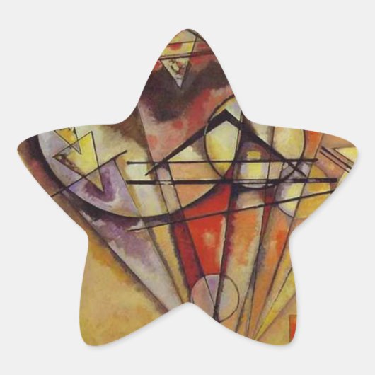 Sticker Étoile Cercles Abstraits Kandinsky (Devant)