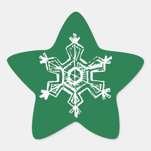 Sticker Étoile Chalk Snowflake Motif (Devant)