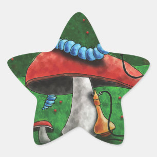 Sticker Étoile Champignons magiques