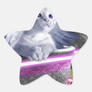 Sticker Étoile chat ange