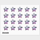 Sticker Étoile chat ange (Feuille)