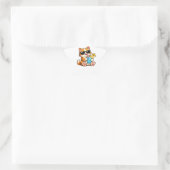 Sticker Étoile Chat d'été cool (Sac)
