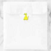 Sticker Étoile Chat gras jaune (Sac)