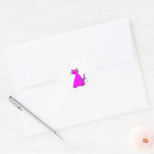 Sticker Étoile Chat gras rose (Enveloppe)