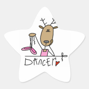 Sticker Étoile Chemises et Cadeaux de Renne Danseur