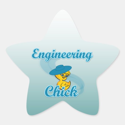 Sticker Étoile Chick d'ingénierie #3 (Devant)
