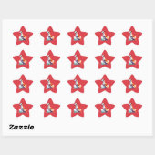 Sticker Étoile Chien Whippet (Feuille)