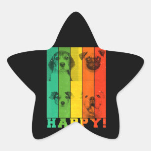 Sticker Étoile Chiens Me Rendre Joyeux Beagle Chien Maman Papa Ca