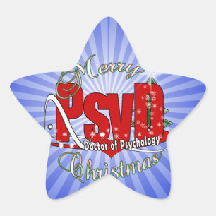 Sticker Étoile CHRISTMAS PsyD Docteur en Psychologie