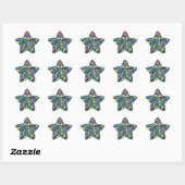 Sticker Étoile Chromatic Fracture (Feuille)