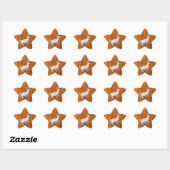 Sticker Étoile Chrome Like Running Deer on Fine Teak (Feuille)
