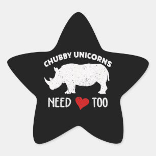 Sticker Étoile Chubby Unicorns A Besoin D'Amour Trop Costume Cade