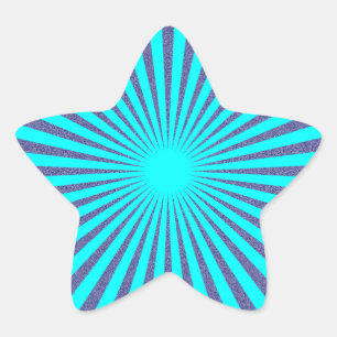 Sticker Étoile Cible Turquoise -