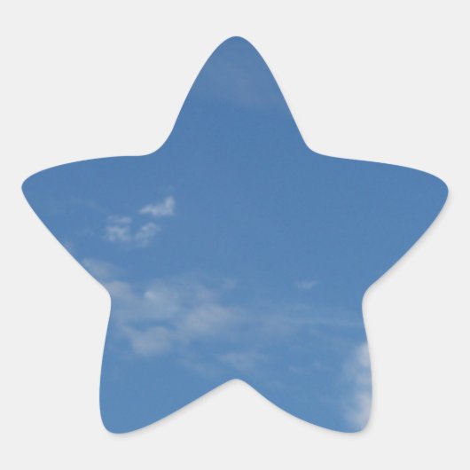 Sticker Étoile ciel bleu foncé nuages blancs (Devant)
