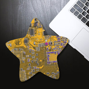Sticker Étoile Circuit imprimé circuit imprimé circuit circuit ci