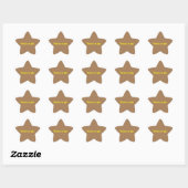 Sticker Étoile Citations de motivation de GYM et marron clair  (Feuille)
