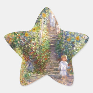 Sticker Étoile Claude Monet le jardin de l'artiste chez Vétheuil,