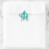Sticker Étoile Clavier Turquoise Piano (Sac)
