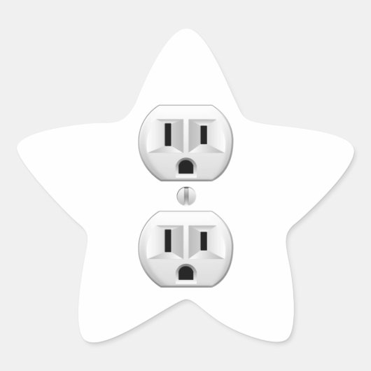 Sticker Étoile Cliquer sur le bouchon électrique pour Customiser (Devant)