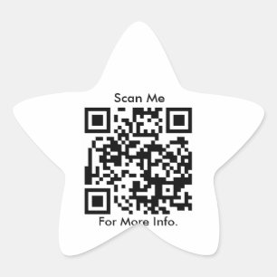 Sticker Étoile Code QR personnalisé