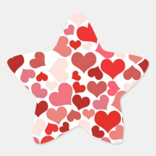 Sticker Étoile Coeurs