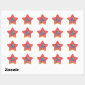 Sticker Étoile Coeurs colorés (Feuille)