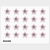 Sticker Étoile Cœurs Dorés Script Tendance Meilleure Maman Modern (Feuille)
