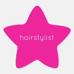 Sticker Étoile Coiffeur Coiffeuse Salon Spa Rose Mariage