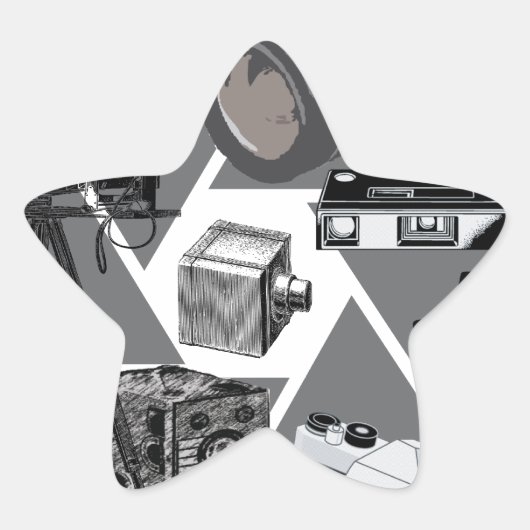Sticker Étoile Collage du temps de la caméra (Devant)