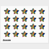 Sticker Étoile Colorful Peacock Feather (Feuille)