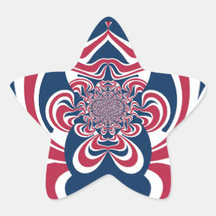 Sticker Étoile Colors unis : Motif mondial coloré