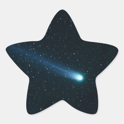 Sticker Étoile Comète dans le ciel nocturne (Devant)