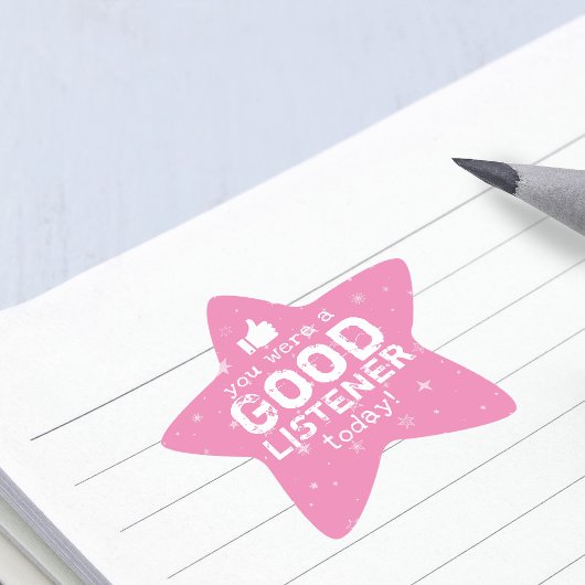 Sticker Étoile Commentaires positifs Bon auditeur Enseignant